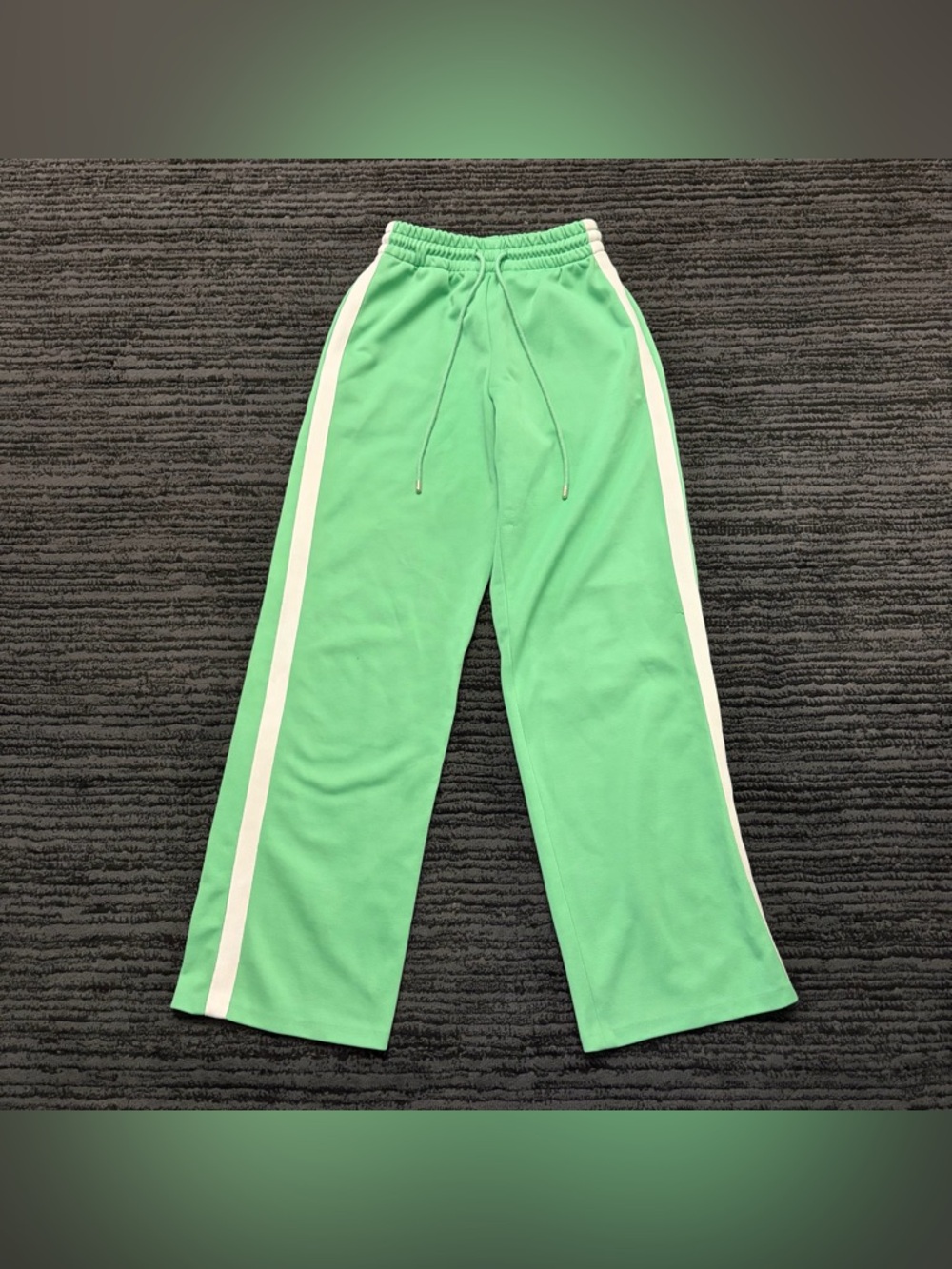 Maje Pacqua Wide Leg  Drawstring Waist Stripe Track Pants